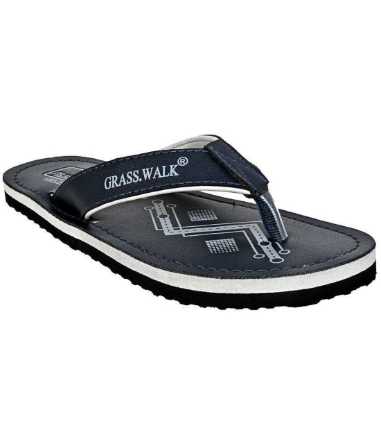 GRASS WALK - Gray Men''s Thong Flip Flop - None