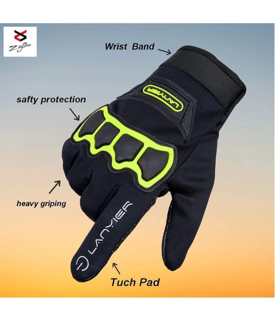 ZAYSOO Full Fingers Nylon Riding Gloves ( Pair of 1 ) - M