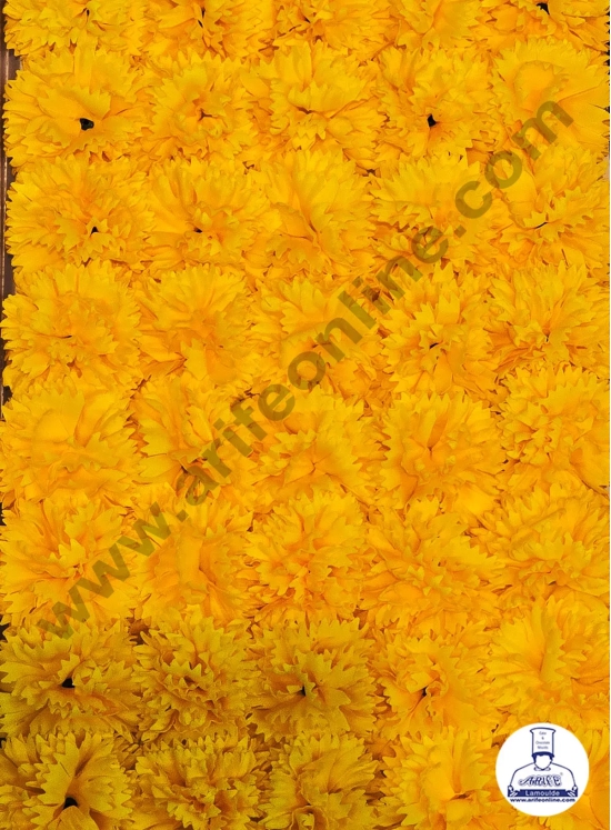 CAKE DECOR™ Scented MariGold Artificial Flower For Cake Decoration ( 5 Pcs pack )-YELLOW