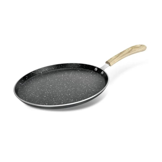 Bergner Bellini Aura Non Stick Tawa | Gas & Induction Compatible | Black 30 cm