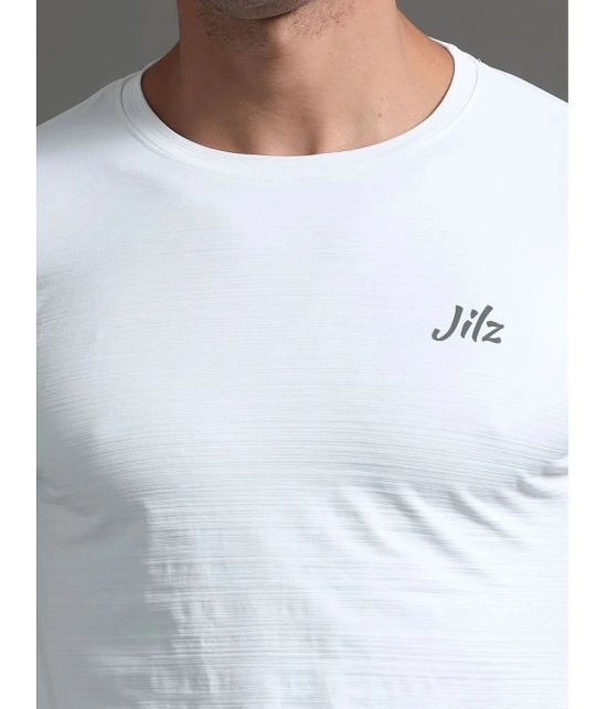 JILZ Polyester Regular Fit Printed Half Sleeves Mens T-Shirt - White ( Pack of 1 ) - None