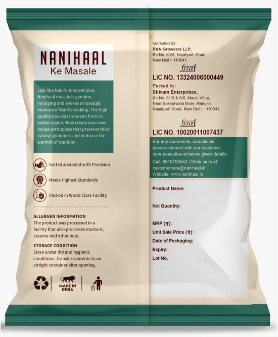 NANIHAAL Cumin (Zeera) Whole | Natural Spice | No Added Colours | No Added Preservatives