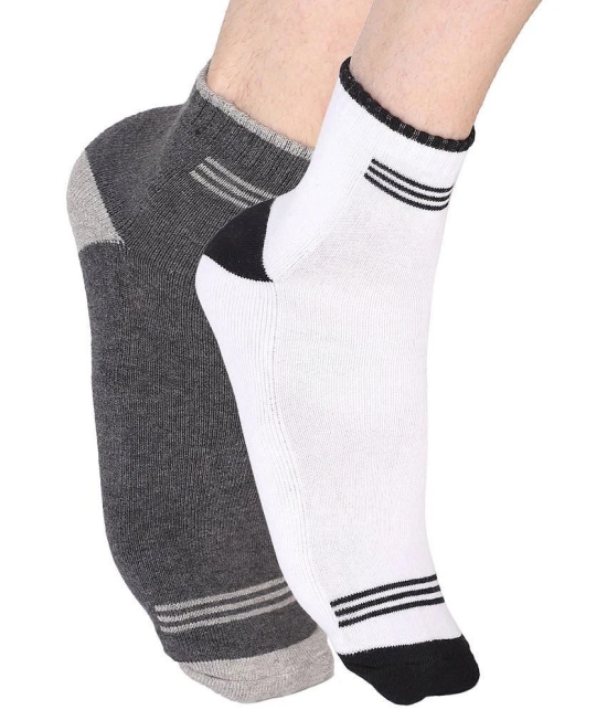 Bodycare - Cotton Blend Mens Striped Multicolor Ankle Length Socks ( Pack of 2 ) - Multicolor