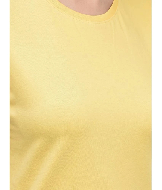 Dollar Yellow Cotton Blend Regular Fit Womens T-Shirt ( Pack of 1 ) - None