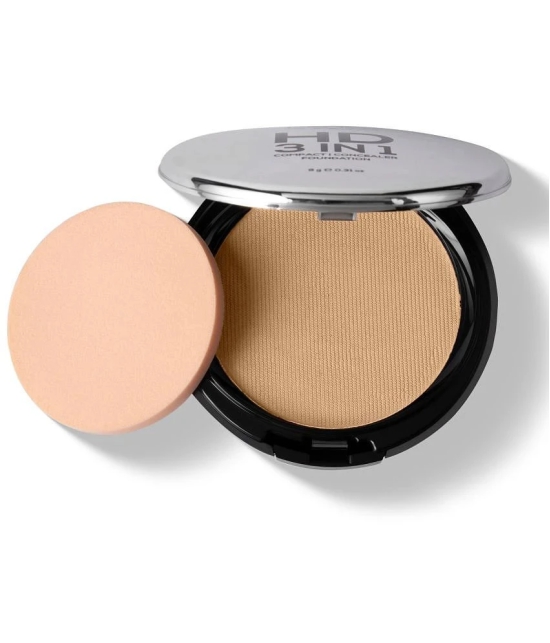 RENEE Pro HD 3-IN-1 Compact - Ivorie, Works as Concealer, Foundation & Powder, Matte Finish, 9 Gm