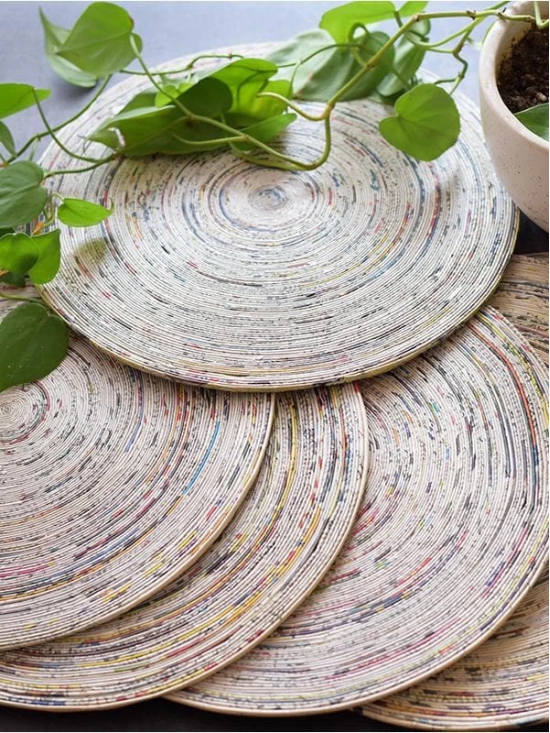 Natural Round Mats - Set of 6