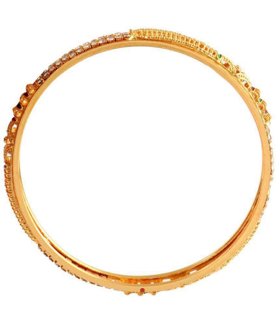 Jewar Mandi - Gold Bangle Set ( Pack of 1 ) - None