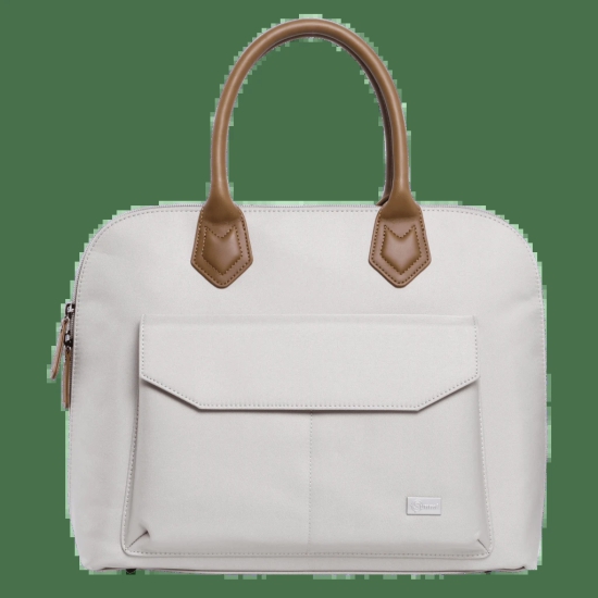 Sunmi Charmer Polyester Laptop Sling Bag for 14 Inch Laptop (10 L, Water Resistant, Off White)