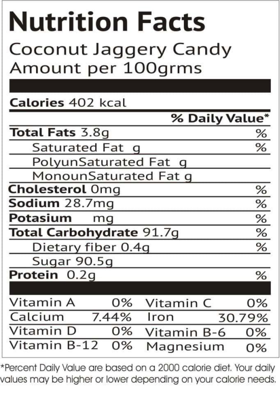 Orgaq Organicky Organic Coconut I Naariyal I sreephal Topru I Jaggery Gor Toffee Chocolate Candy| Rich in Fiber improved heart health,Boost up Immunity, Good for weight loss & digestion