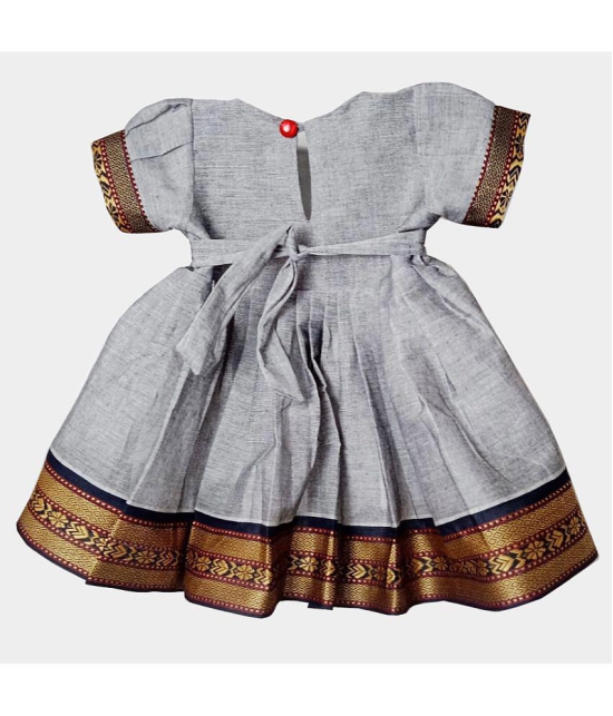 harshvardhanmart.com - Gray Cotton Baby Girl Frock ( Pack of 1 ) - None