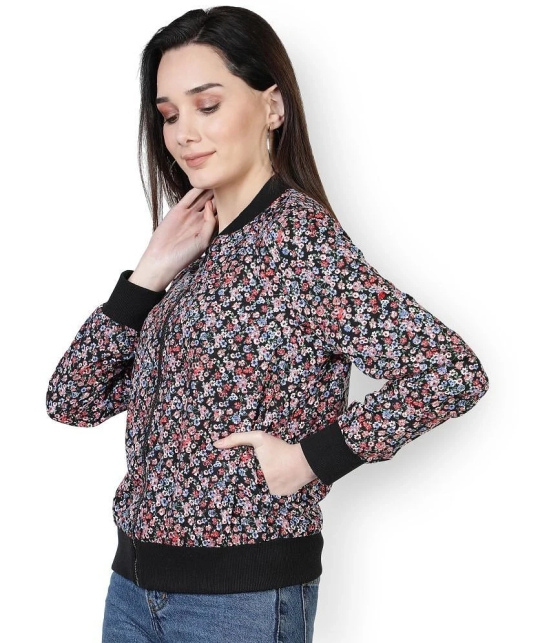 NUEVOSDAMAS Polyester Blend Multi Color Bomber Jackets Single - L