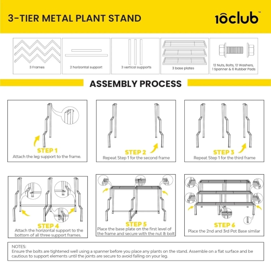 Spectacular 3-Tier Metal Stand