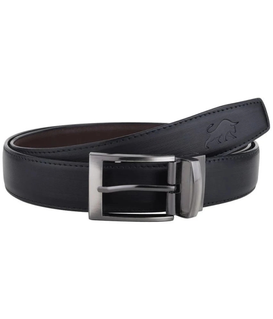 samtroh - Black PU Mens Reversible Belt ( Pack of 1 ) - None