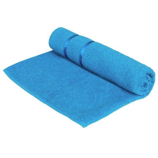 StoryatHome 2 Units 100% Cotton Ladies Bath Towels - Blue and Charcoal Grey