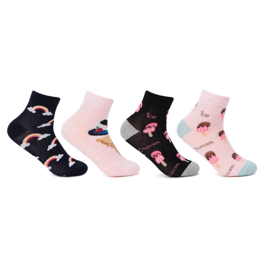 Designer Socks For Girls- Pack Of 4 Assorted 9-12 Years