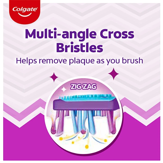 Colgate ZigZag Antibac Med Toothbrush(B2G1), 3 Pcs