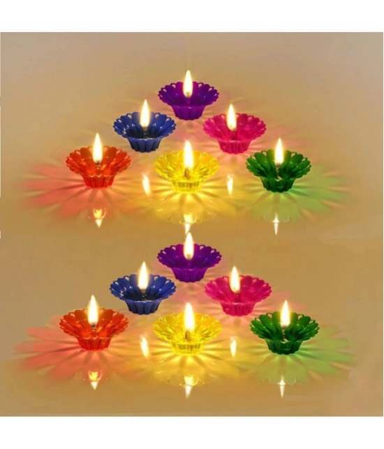 Craftam Plastic Diwali Diya - Pack of 12