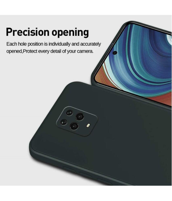 Case Vault Covers - Black Silicon Plain Cases Compatible For Xiaomi Redmi Note 9 Pro ( Pack of 1 ) - Black