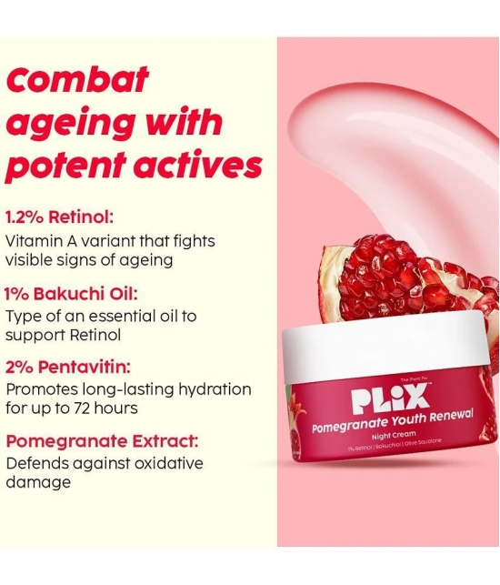 Plix 0.6% Retinol Face Serum & 1.20% Retinol Night Cream Combo Reduces Fine Line & WrinklesPack of 2