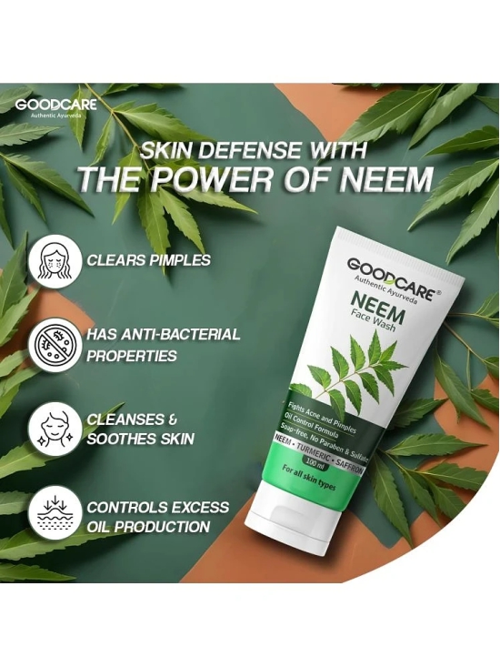 Goodcare Neem Facewash with neem, turmeric & saffron I Fights acne & pimples -100ml