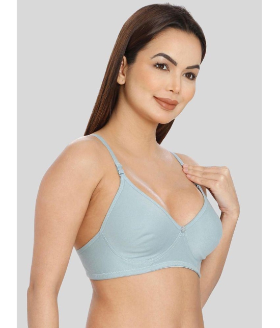 ILRASO - Blue Cotton Non Padded Women's T-Shirt Bra ( Pack of 1 ) - None