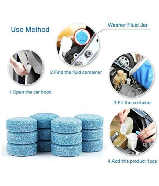 HOMETALES- Car Accessories in 50PCS/1 Set Car Wiper Detergent Effervescent Washer Windshield Glass Cleaning Tablets car accessories