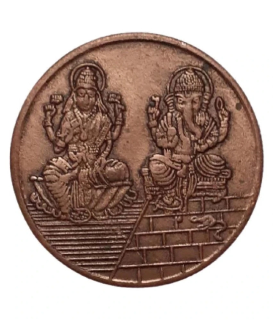 EXTREMELY RARE OLD VINTAGE EAST INDIA COMPANY 1818 LAXMI GANESH BEAUTIFUL RELEGIOUS BIG TEMPLE TOKEN COIN