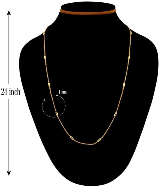 FASHION FRILL - Gold Plated Chain ( Pack of 1 ) - Golden