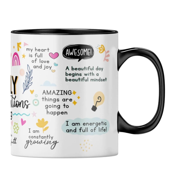 Daily Affirmations Coffee Mug-White