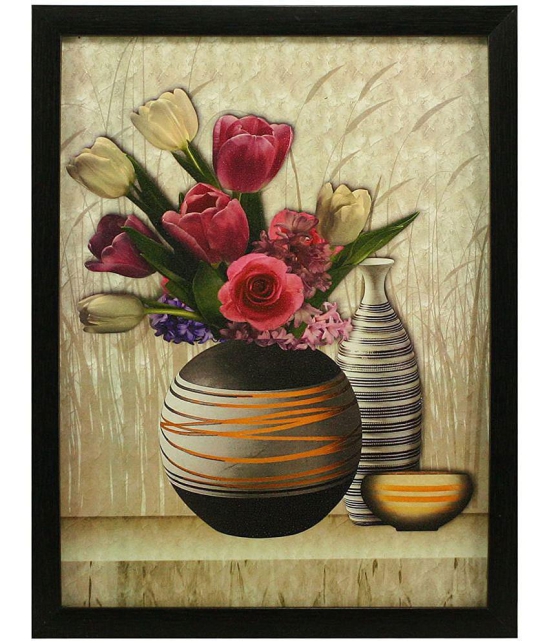 Indianara - Floral Painting With Frame