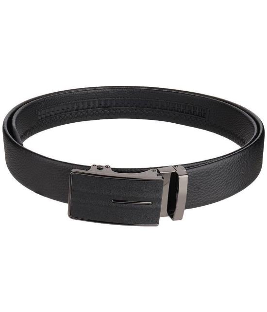 Zacharias - Black Leather Men's Casual Belt ( Pack of 1 ) - None