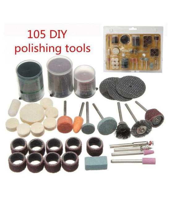 105 Pieces Rotary Power Tool Set Mini Drill Kit Fits 18 Shank Sanding Polishing