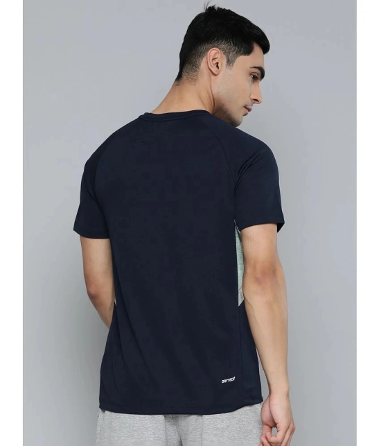 Alcis Navy Blue Polyester Slim Fit Mens Sports T-Shirt ( Pack of 1 ) - None