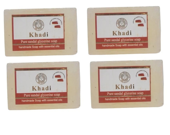 Khadi Herbal Pure Sandal Soap 125 gm - Pack of 4