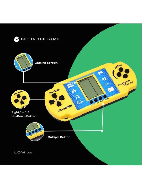 LAZYwindow POP STATION ZC-3050B Video Games for Kids - Puzzle and Brick Game (Multicolor)