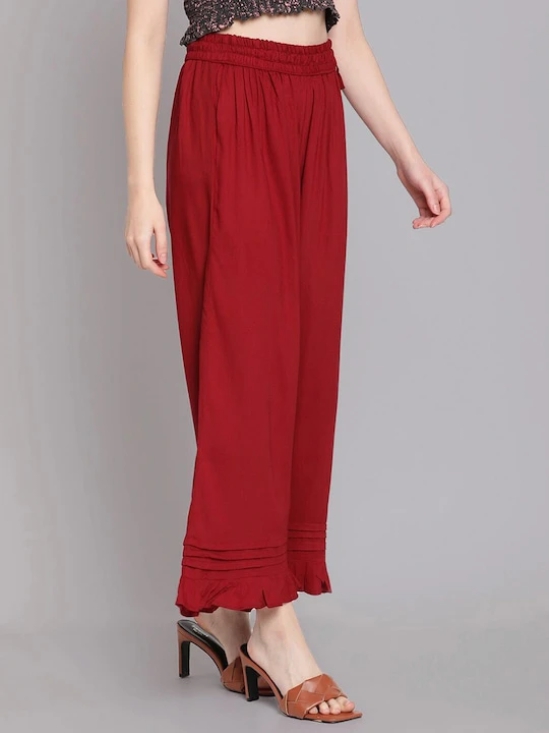 Elasticated Flared Woven Palazzos