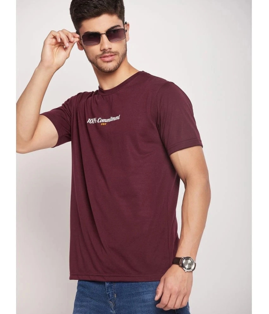 UBX Cotton Blend Regular Fit Printed Half Sleeves Mens T-Shirt - Maroon ( Pack of 3 ) - None