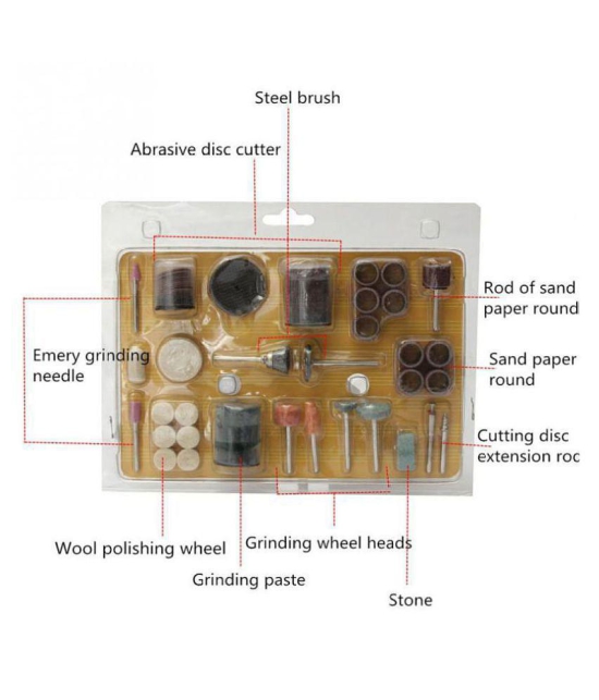 105 Pieces Rotary Power Tool Set Mini Drill Kit Fits 18 Shank Sanding Polishing