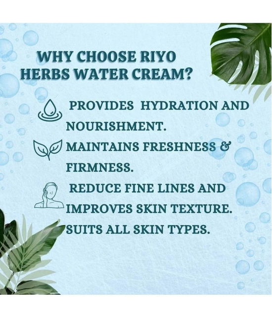 Riyo Herbs Water Cream | With Vitamin E, Hyaluronic Acid & Aloe Vera Extracts - 50gm