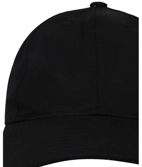 THRIFTKART Black Cotton Blend Mens Cap ( Pack of 2 ) - Black