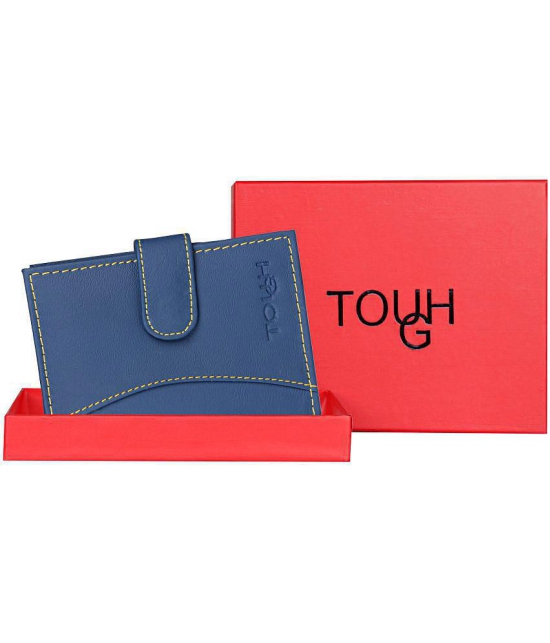 Tough - Leather Card Holder ( Pack of 1 ) - Blue