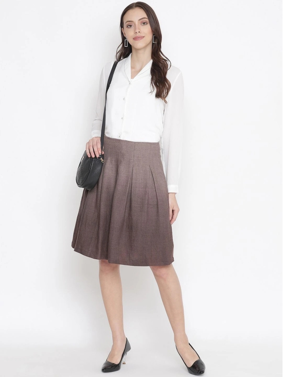 Oxolloxo Woman Brown Woolen Skirt