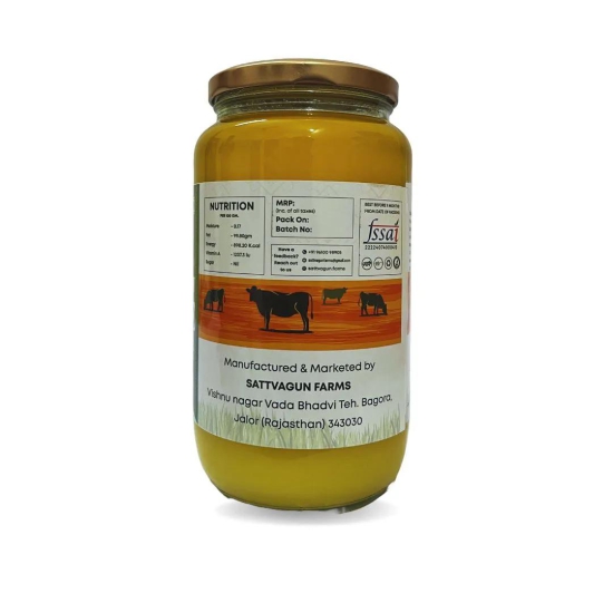 Desi Cow A2 Ghee - Made By Bilona Method I-1 Liter