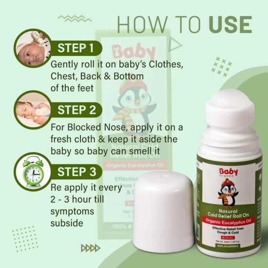 Babyorgano Mosquito and Cold Protection Combo for kids | Natural Cold Roll Relief on (40ml) + Mosquito Repellent Spray (100ml) + Mosquito Repellent Fabric Roll on (10ml)