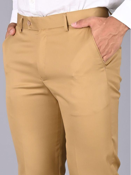 MANCREW - Yellow Viscose Slim - Fit Men's Formal Pants ( Pack of 1 ) - None