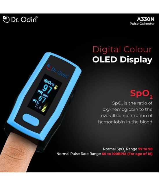 DR. ODIN Pulse Oximeter Finger tip A330N  Black & Blue Finger Tip