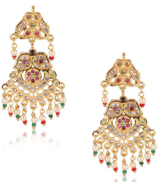 Gilher Present Beautiful Real look Traditional Jadau Earrings for Women And Girl. - Golden