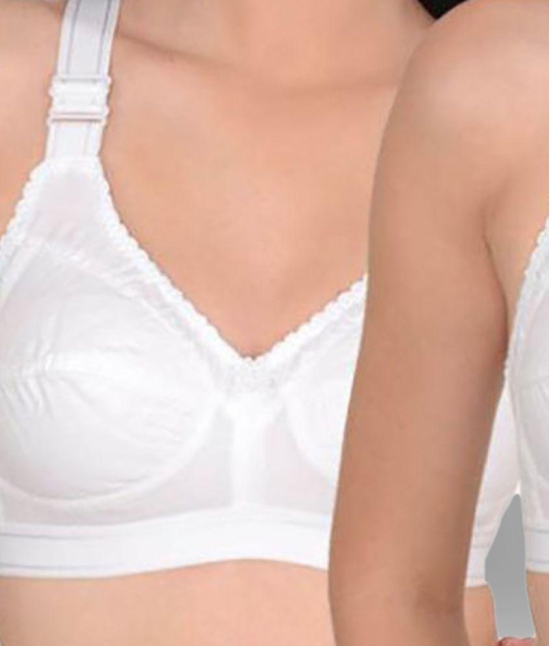 Softskin - White Cotton Non Padded Women's Minimizer Bra ( Pack of 2 ) - None