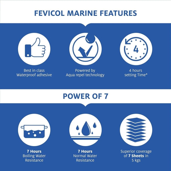 Pidilite Fevicol Marine  Best in class waterproof adhesive 1Kg (FPA847700100000)