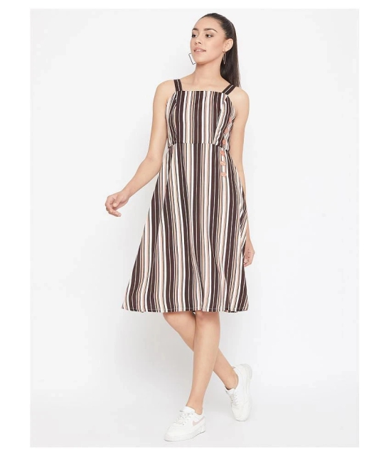 Purys Polyester Off White Fit And Flare Dress - XL